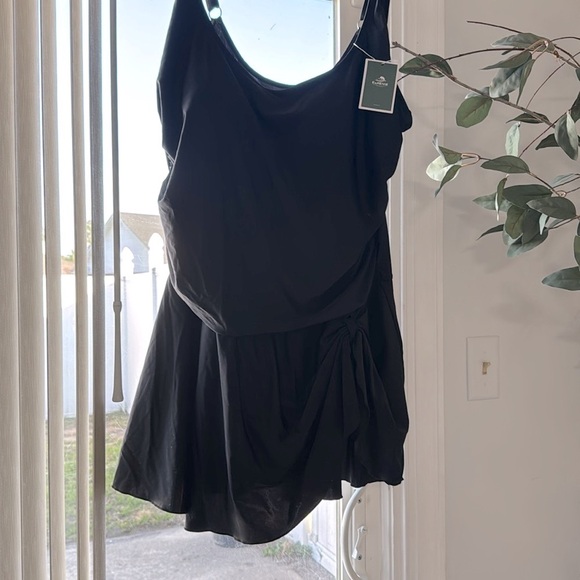 EoMENIE Black Pullover One-Piece Swimsuit Size 20W Adjustable Straps Padded Bra - Picture 7 of 12